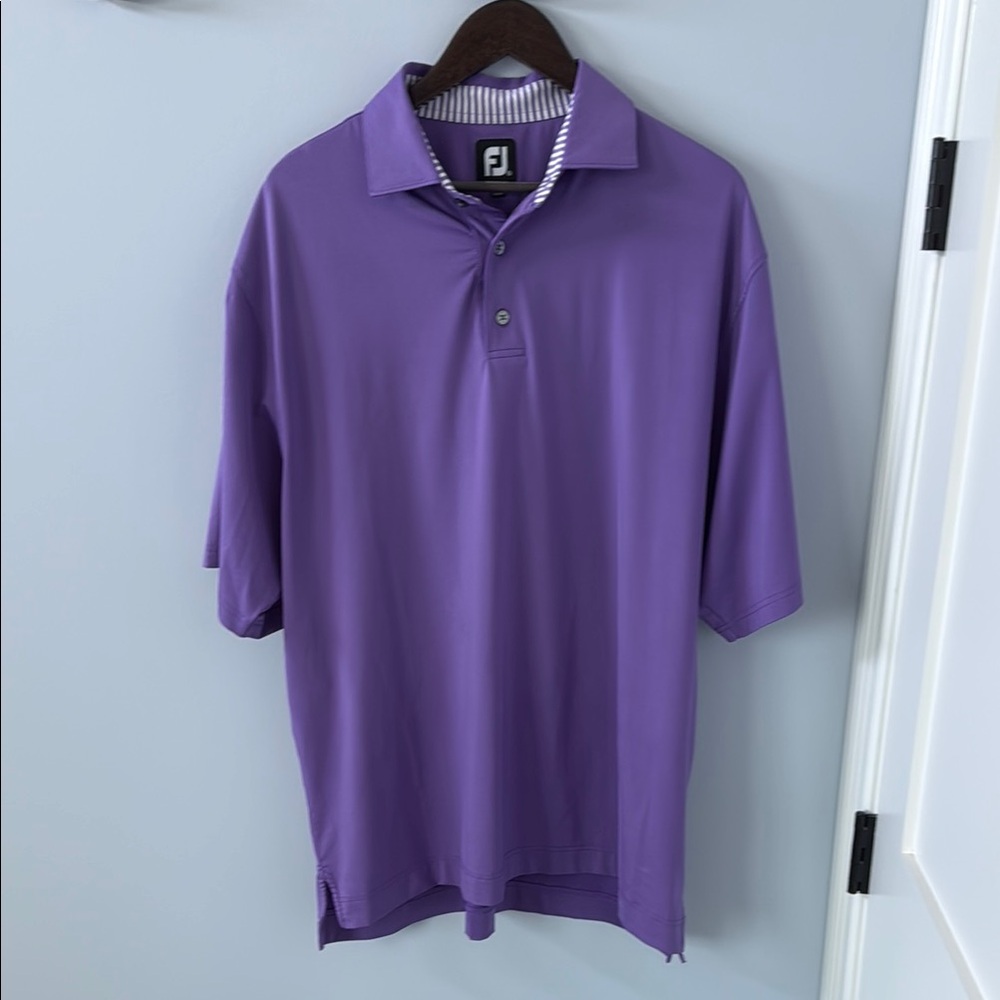FootJoy Purple Polo Shirt Classic Short-Sleeve